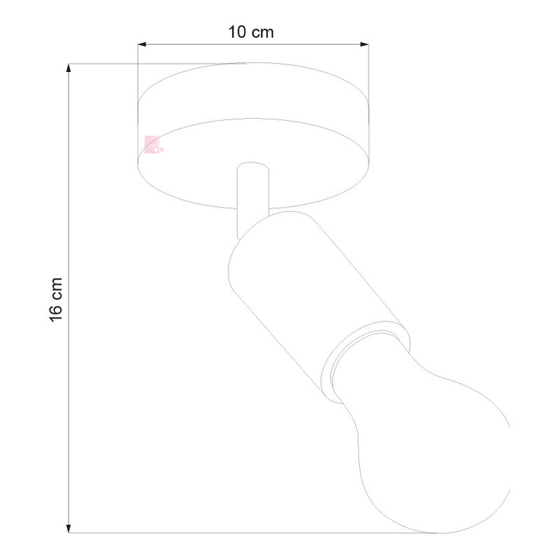 Aplique Plafón Sobre Techo Lámpara Led Direccional Buena Luz Negro