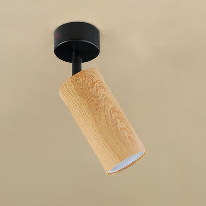 Aplique Plafón 1 Luz Gu10 Led 7w Direccional Color Madera Negro