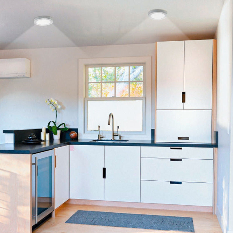 Plafón Panel Redondo Sobrepuesto Foco Led 18w Luz Calida Blanco