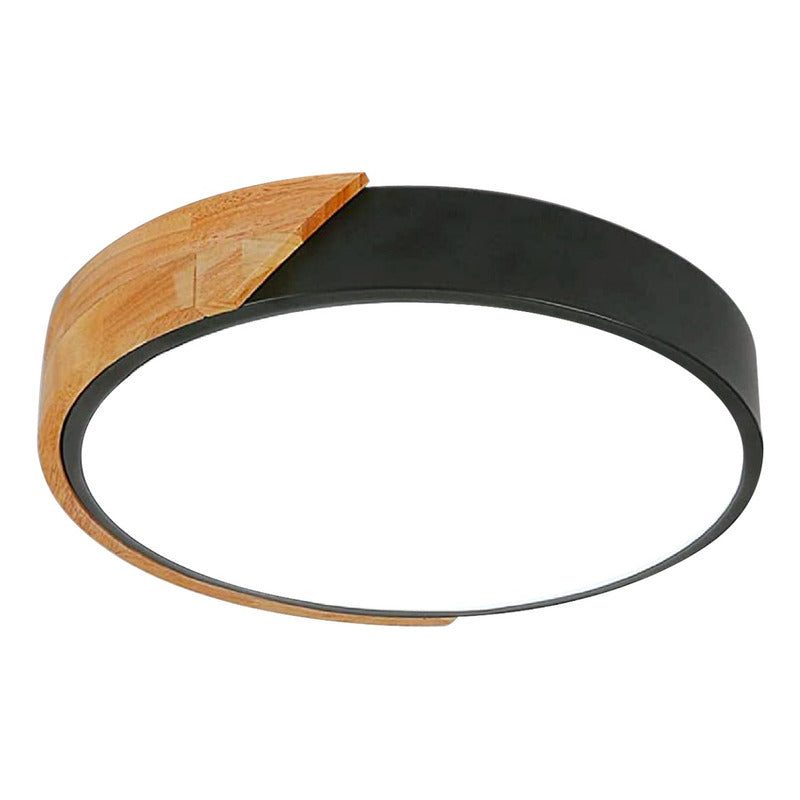 Lámpara Plafón Techo Led Madera Cocina Comedor Buena Luz