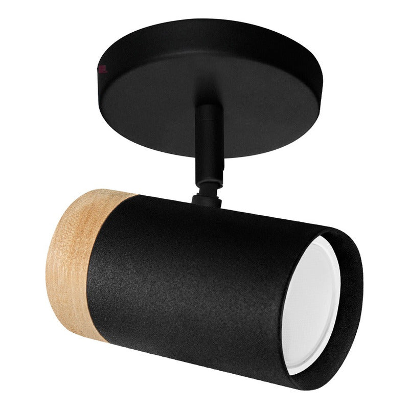Aplique Lámpara Foco Led Dirigible Muro Madera Decoración