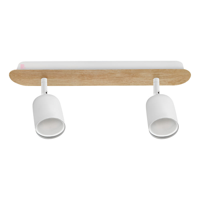 Plafón Direccional 2 Luces Gu10 7w Led Diseño Buena Luz