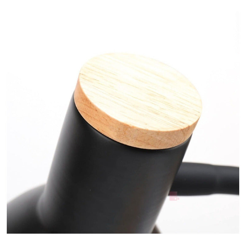 Lámpara Led Velador Flexible De Escritorio Madera Buena Luz