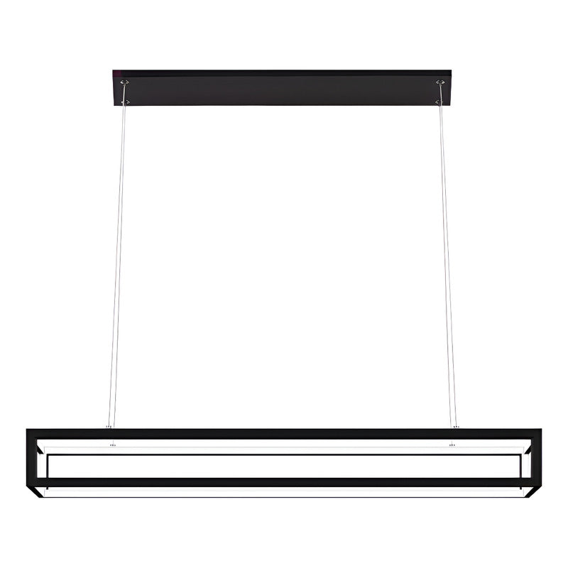 Lámpara Colgante Led De Techo Minimalista Comedor Buena Luz Negro
