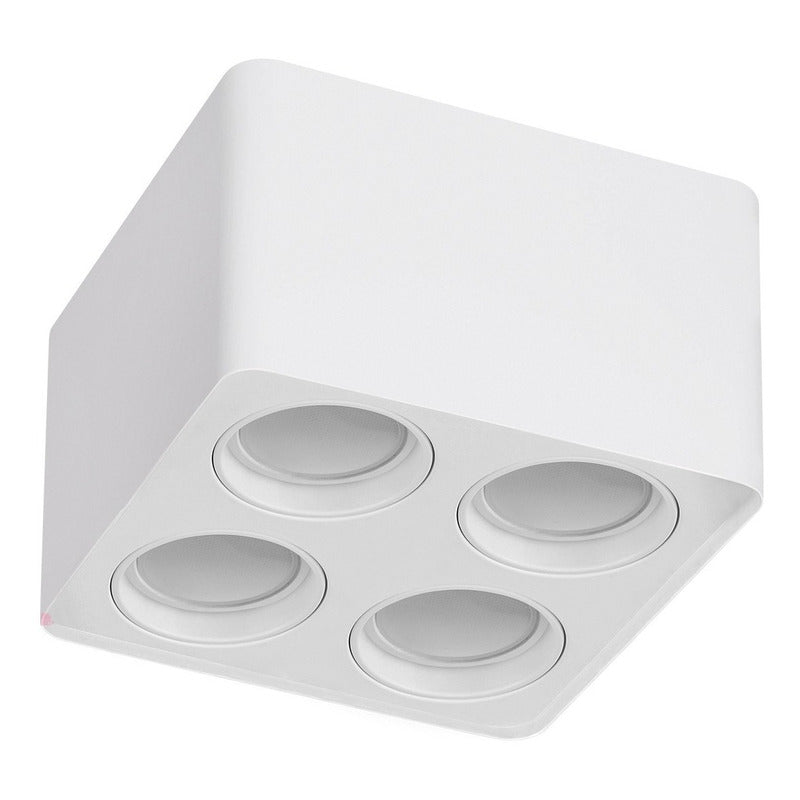 Plafón Lámpara De Techo 4 Luces Gu10 Led 7w Diseño Buena Luz