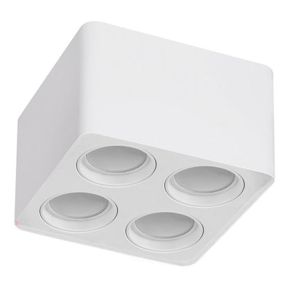 Plafón Lámpara De Techo 4 Luces Gu10 Led 7w Diseño Buena Luz