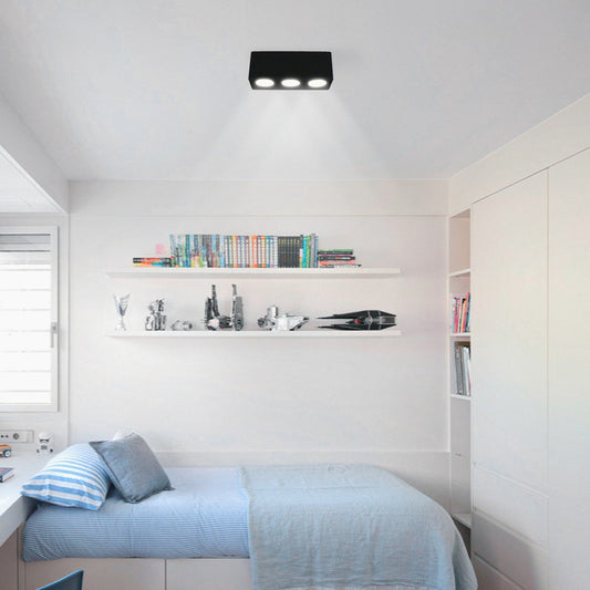 Lámpara Plafón De Techo Living Comedor Focos Led Buena Luz