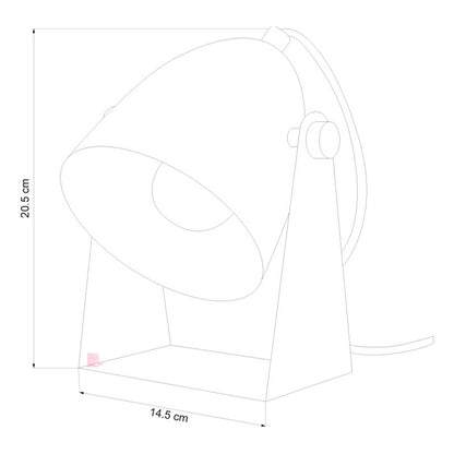Lámpara De Mesa Móvil De Diseño Led Escritorio Buena Luz Negro
