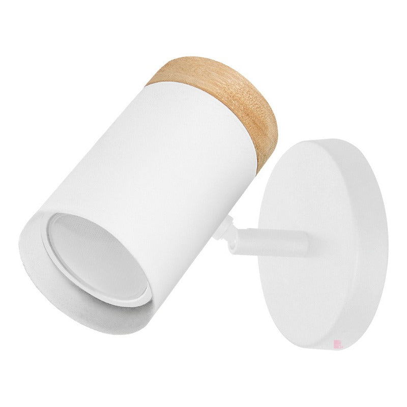 Aplique Lámpara Foco Led Dirigible Muro Madera Decoración
