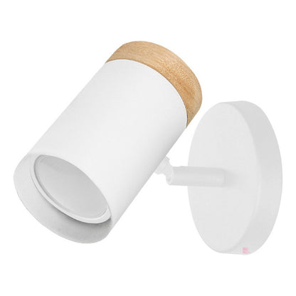 Aplique Lámpara Foco Led Dirigible Muro Madera Decoración