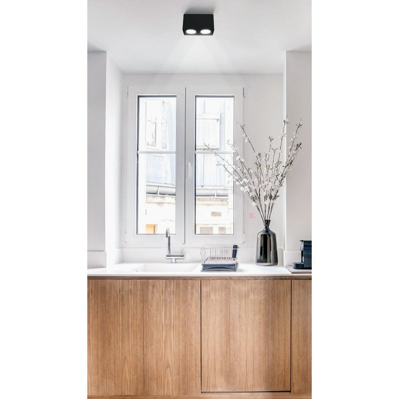 Plafón Lámpara De Techo Living Comedor Focos Led Buena Luz