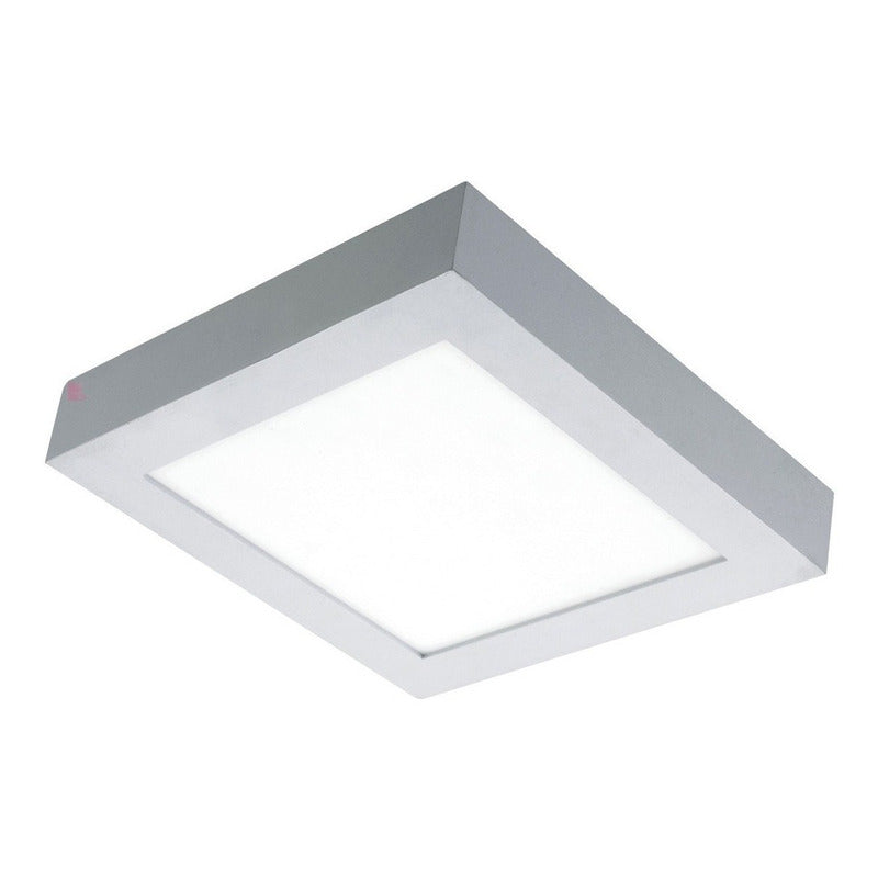 Plafón Panel Cuadrado Sobrepuesto Foco Led 18w Luz Calida Blanco