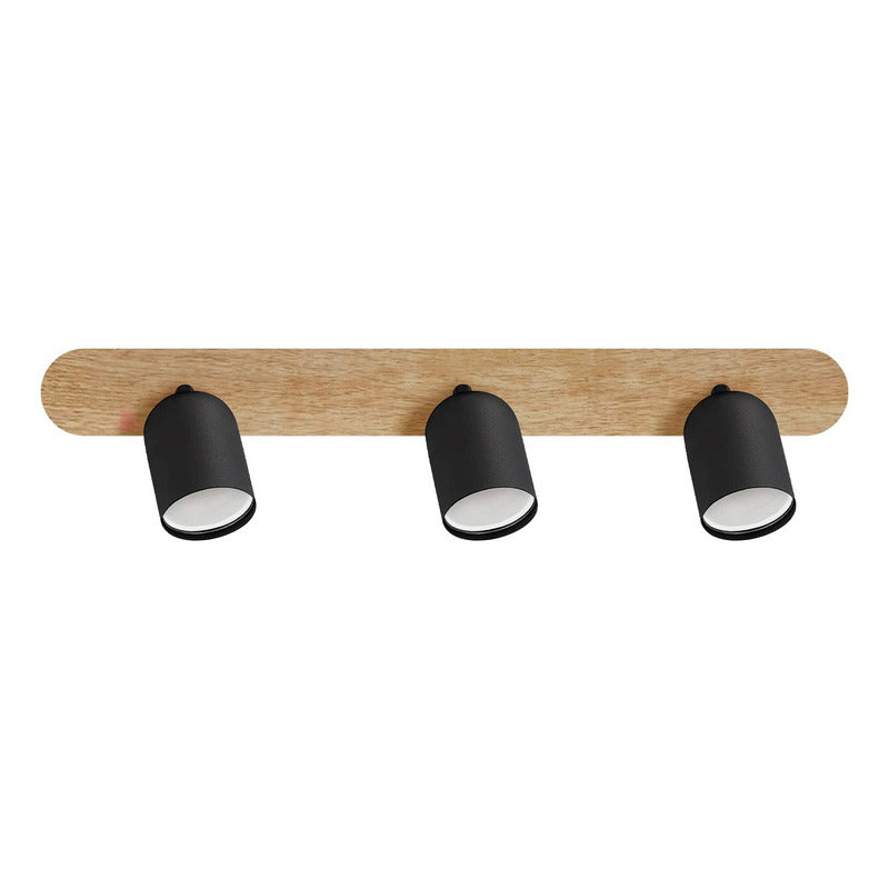 Plafón De Sobre Techo 3 Luces Gu10 Led Dirigibles Buena Luz