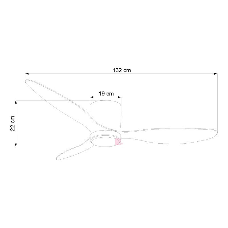 Ventilador De Techo Venture 3 Aspas Diseño C/ Control Remoto