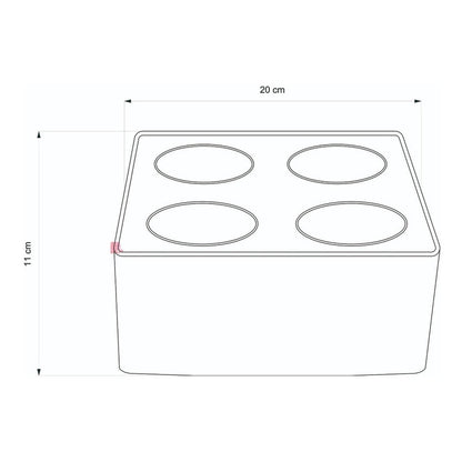 Plafón Lámpara De Techo 4 Luces Gu10 Led 7w Diseño Buena Luz