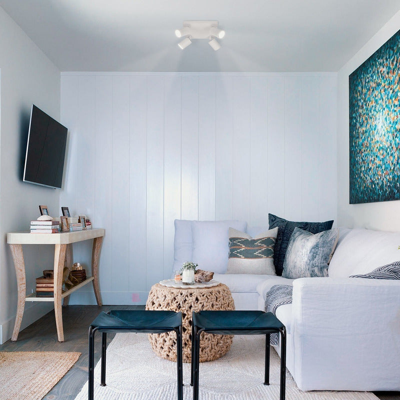 Plafón 4 Luces Led Techo Direccional Foco 7w Buena Luz