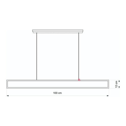 Lámpara Colgante Led De Techo Minimalista Comedor Buena Luz Negro