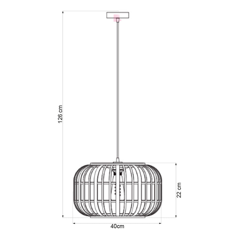 Lámpara Colgante Arquin Led Comedor Galería Diseño Buena Luz Negro