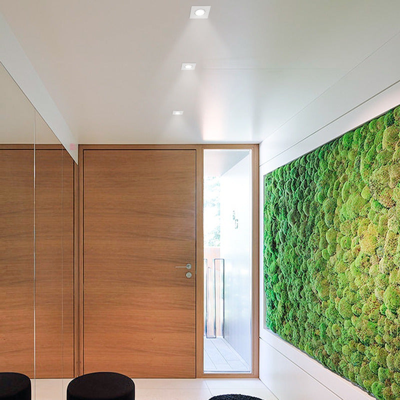 Spot Embutir Movil Direccional Cuadrado Gu10 7w Led Buenaluz Blanco