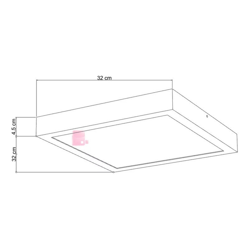 Foco Panel Plafón Cuadrado Led Sobrepuesto Madera Buena Luz Madera