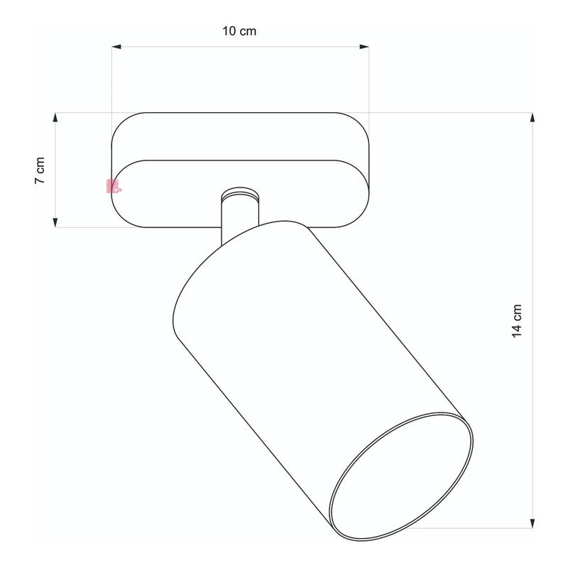 Aplique De Pared 1 Luz Gu10 Led 7w Direccional Buena Luz