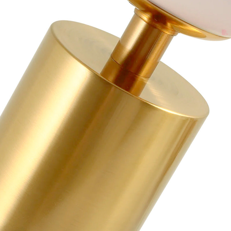 Velador Mesa Bronce Lámpara Led Diseño Elegante Buena Luz Bronce