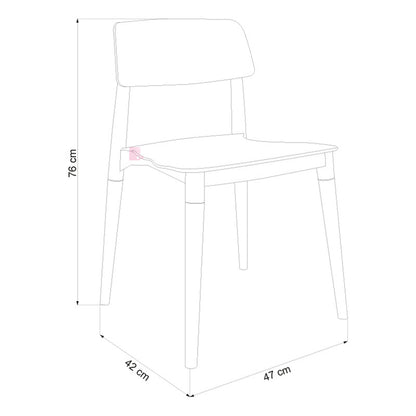 Pack X6 Sillas Mil Madera Diseño Living Escritorio Buena Luz
