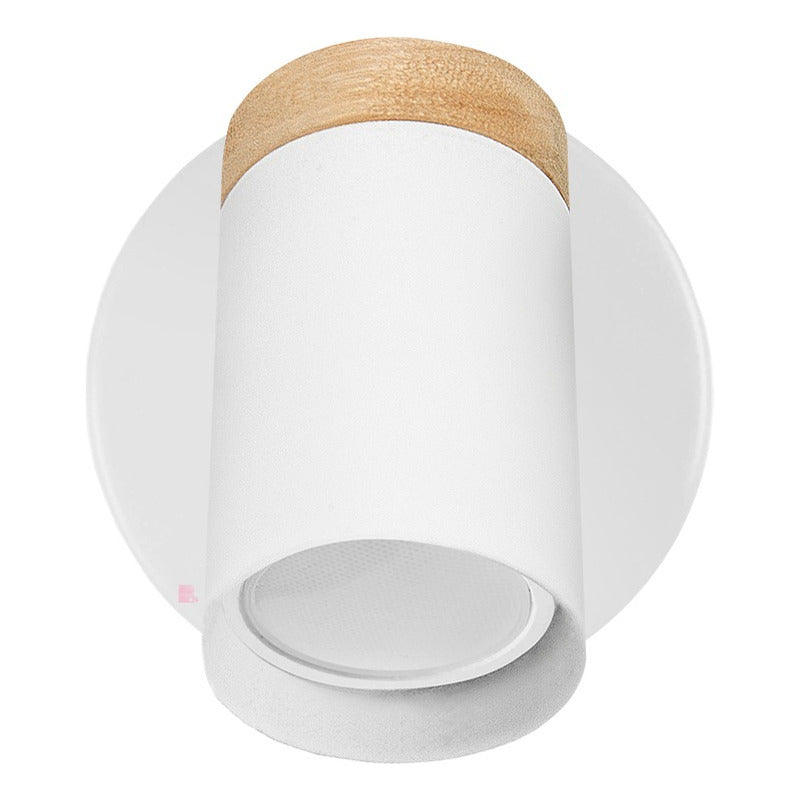 Aplique Lámpara Foco Led Dirigible Muro Madera Decoración