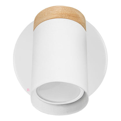 Aplique Lámpara Foco Led Dirigible Muro Madera Decoración