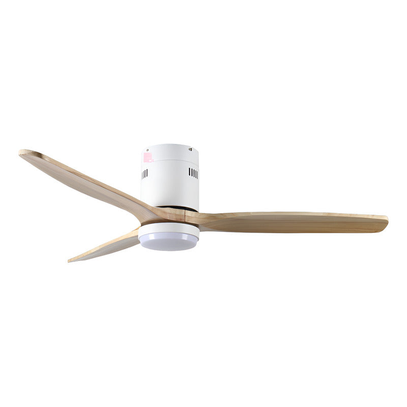 Ventilador De Techo Con Luz Spin 3 Aspas Con Control Remoto 1.32 M 50 Hz Blanco Madera Clara Madera 3