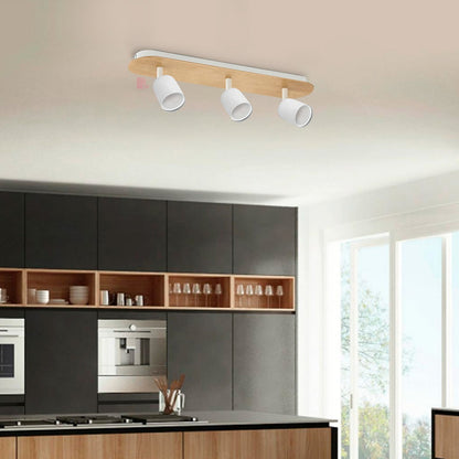 Plafón De Sobre Techo 3 Luces Gu10 Led Dirigibles Buena Luz