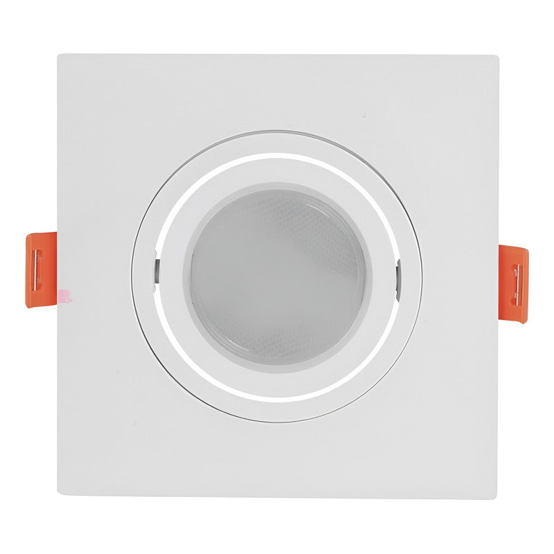 Spot Embutir Movil Direccional Cuadrado Gu10 7w Led Buenaluz Blanco