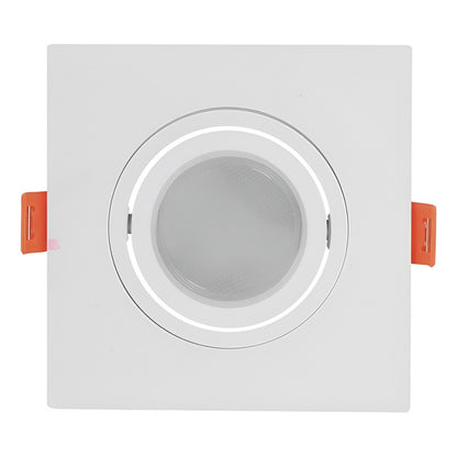 Spot Embutir Movil Direccional Cuadrado Gu10 7w Led Buenaluz Blanco