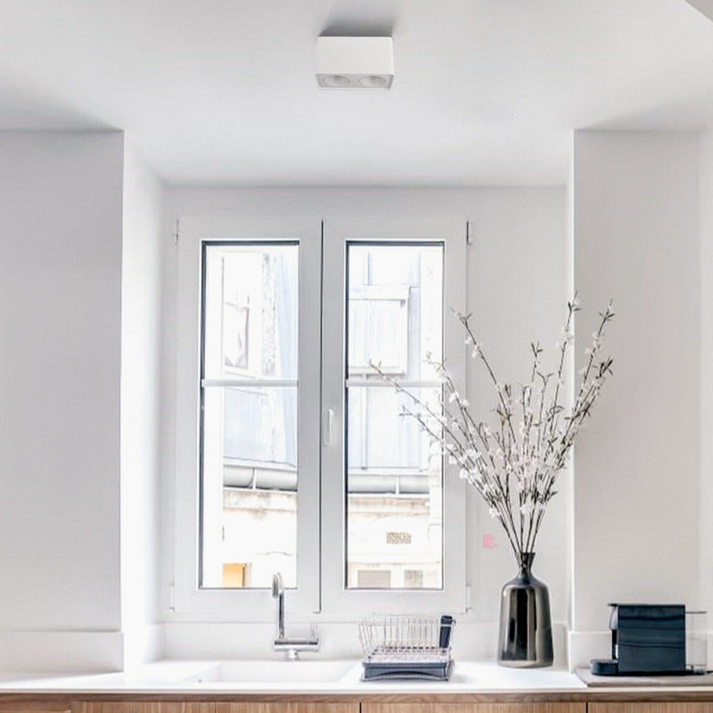 Plafón Lámpara De Techo Living Comedor Focos Led Buena Luz