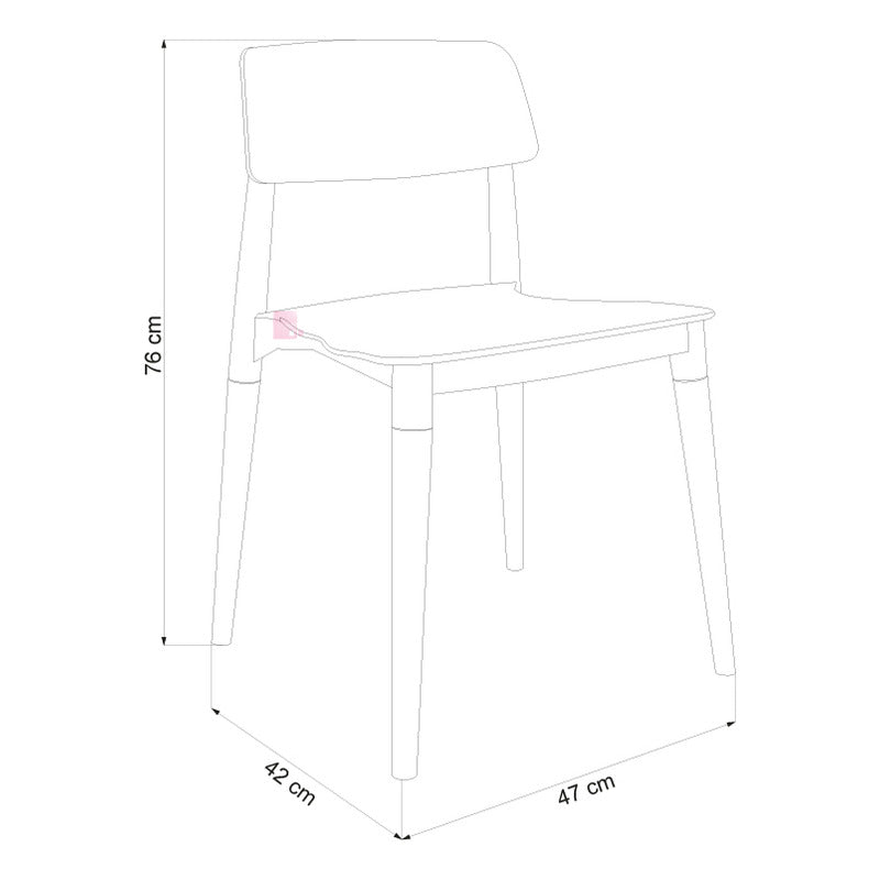 Pack X6 Sillas Mil Madera Diseño Living Escritorio Buena Luz