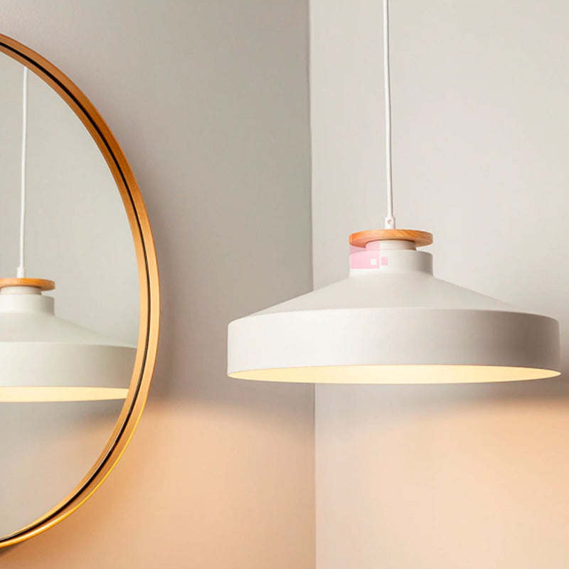 Lampara Colgante Led De Techo Ideal Cocina Madera Buena Luz