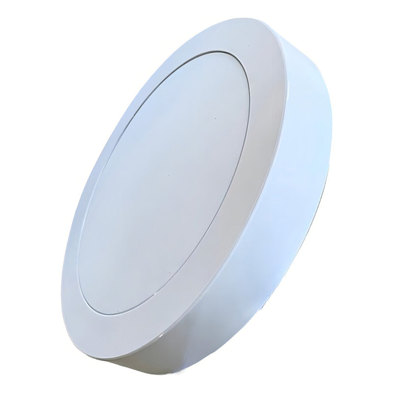 Plafon Techo Foco Sobrepuesto Panel Led Lampara Redondo 18w Estructura Blanco
