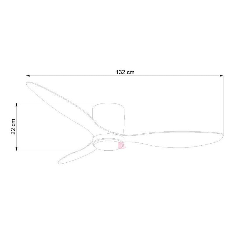 Ventilador De Techo Venture 3 Aspas Diseño C/ Control Remoto