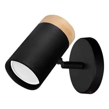 Aplique Lámpara Foco Led Dirigible Muro Madera Decoración