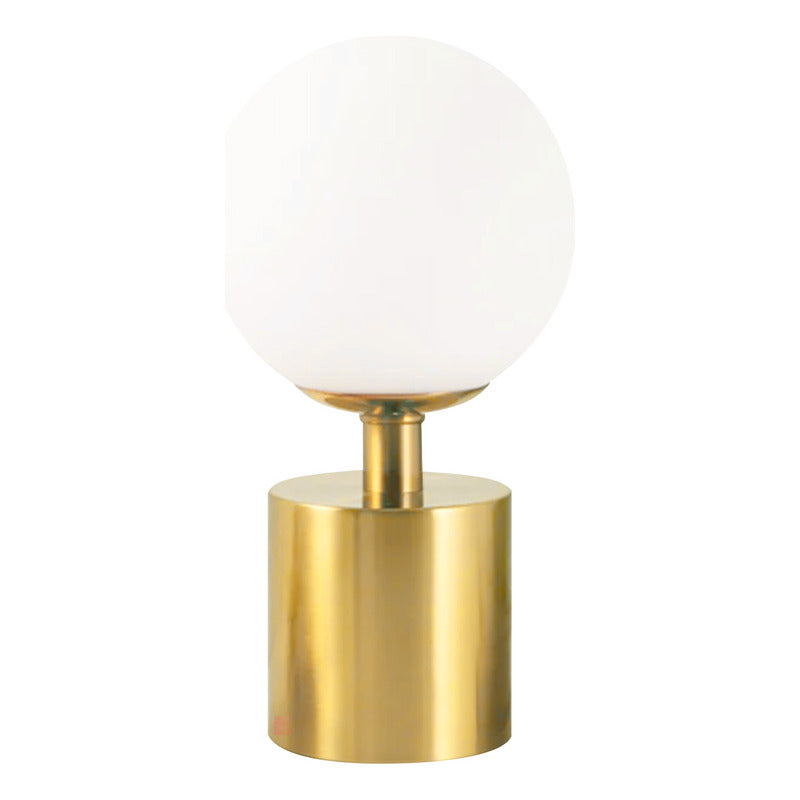 Velador Mesa Bronce Lámpara Led Diseño Elegante Buena Luz Bronce