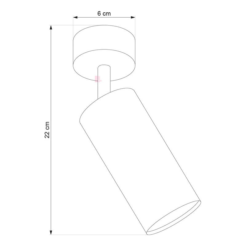 Aplique Plafón 1 Luz Gu10 Led 7w Direccional Color Madera Negro