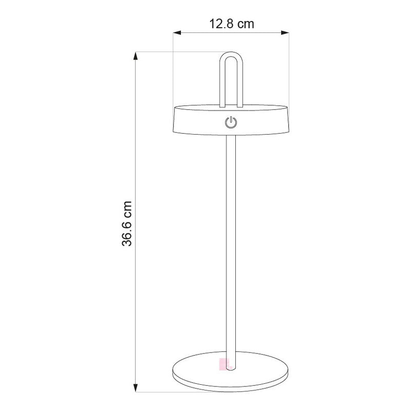 Lampara Mesa Velador Meralto Diseño Inalámbrico Buena Luz