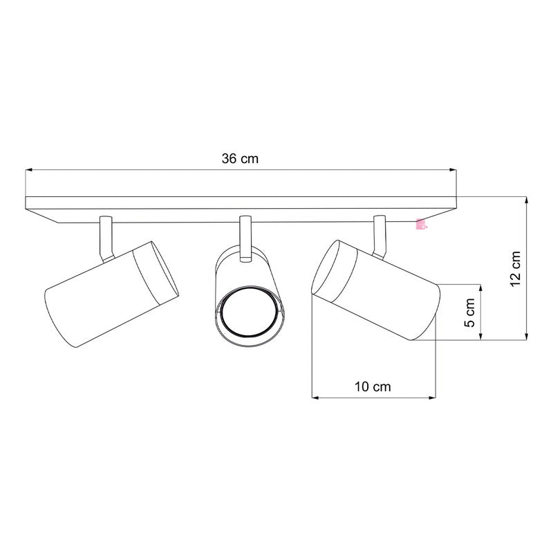 Plafón Dolby De Techo 3 Luces Led 7w Dirigible Buena Luz