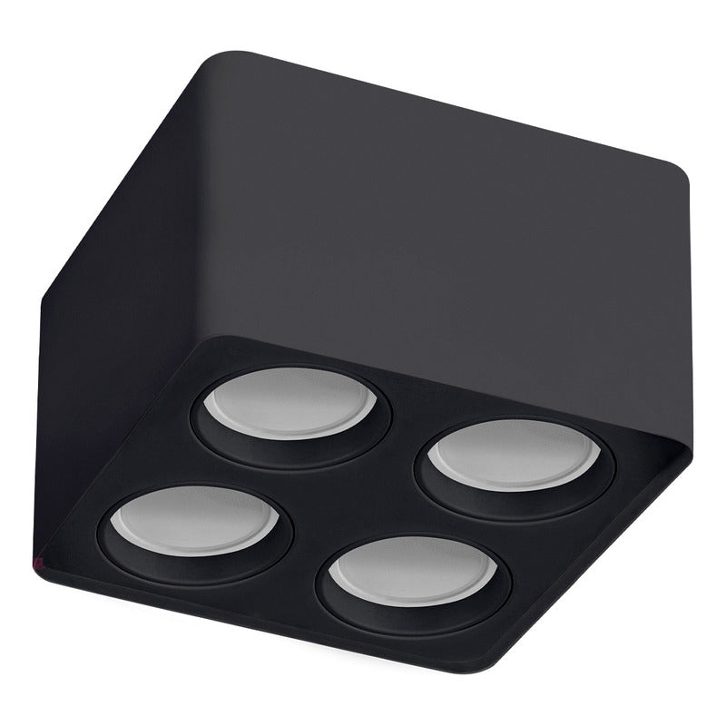 Plafón Lámpara De Techo 4 Luces Gu10 Led 7w Diseño Buena Luz