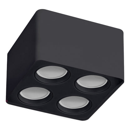 Plafón Lámpara De Techo 4 Luces Gu10 Led 7w Diseño Buena Luz