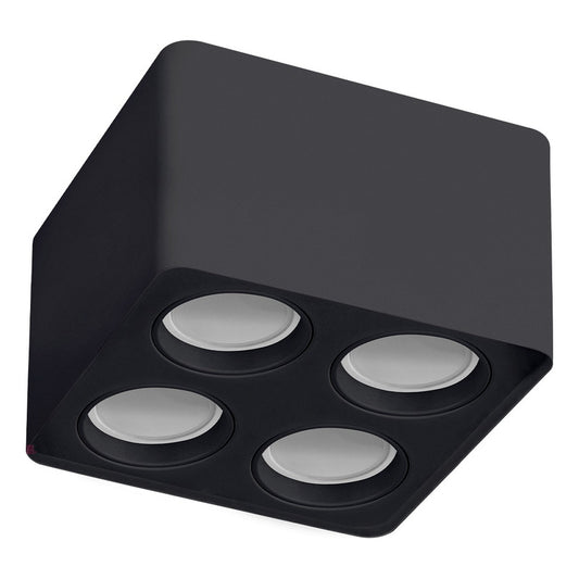 Plafón Lámpara De Techo 4 Luces Gu10 Led 7w Diseño Buena Luz