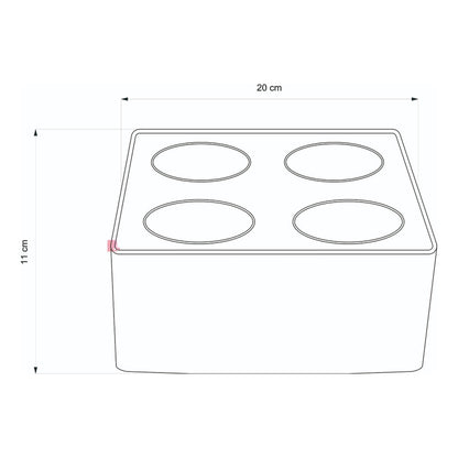 Plafón Lámpara De Techo 4 Luces Gu10 Led 7w Diseño Buena Luz