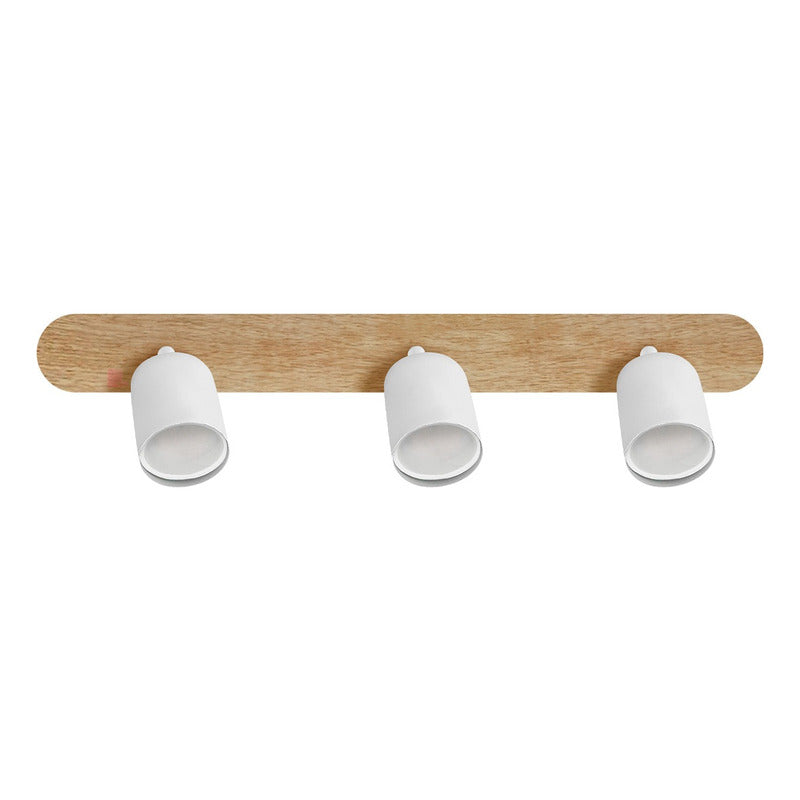 Plafón De Sobre Techo 3 Luces Gu10 Led Dirigibles Buena Luz