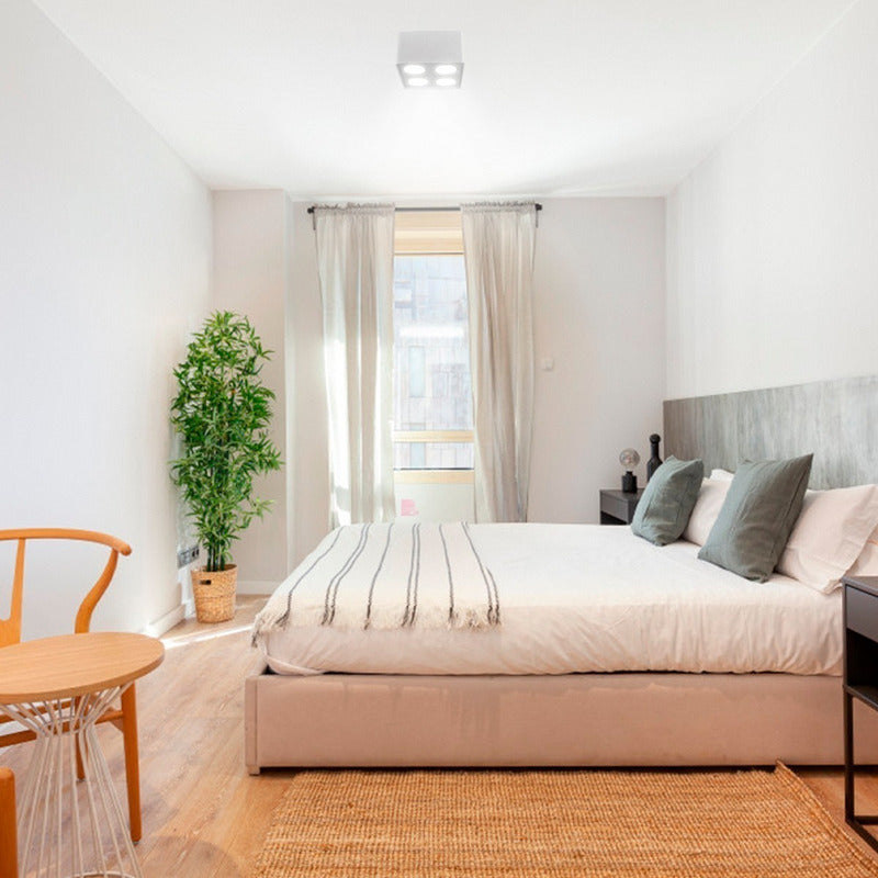 Plafón Lámpara De Techo 4 Luces Gu10 Led 7w Diseño Buena Luz