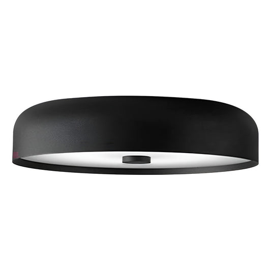 Plafón Led Moderno De Techo Ideal Living Comedor Buena Luz Negro Con Luz Cálida